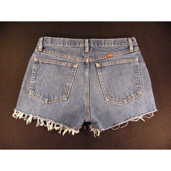 Rustler Womens CUTOFF JEANS SHORTS 32 x 34 Blue Daisy Dukes Cowgirl - Picture 2 of 9